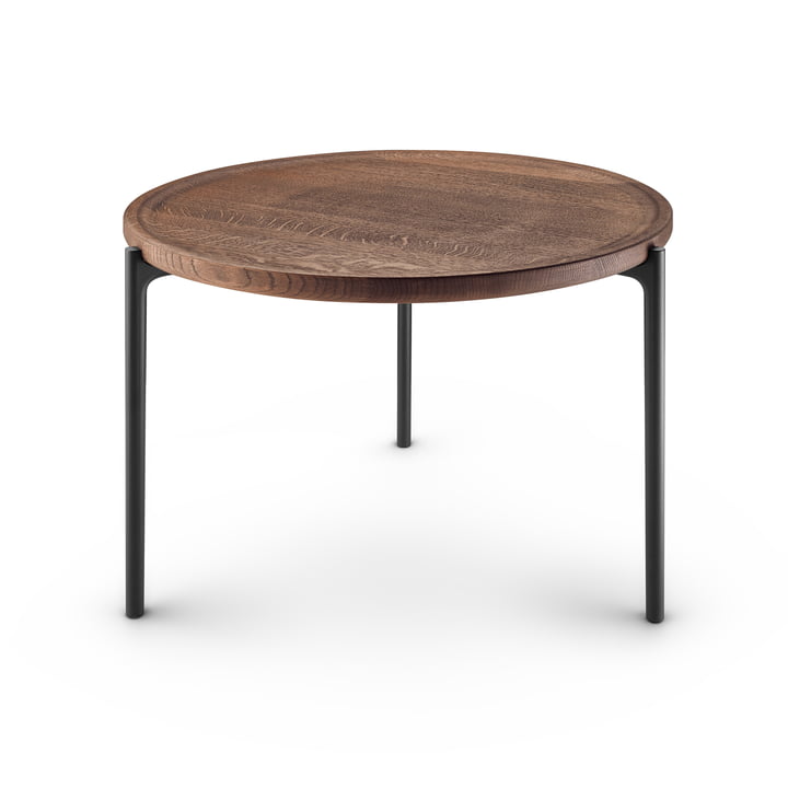 Savoye Coffee table, Ø 60 x H 42 cm, smoked oak / black from Eva Solo