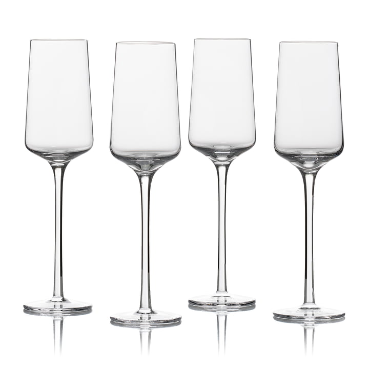 Rocks Champagne glass from Zone Denmark , 21cl (set of 4)