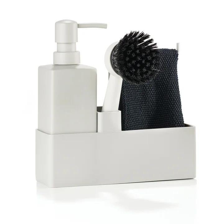 Dishwashing set with dishcloth from Zone Denmark in warm grey