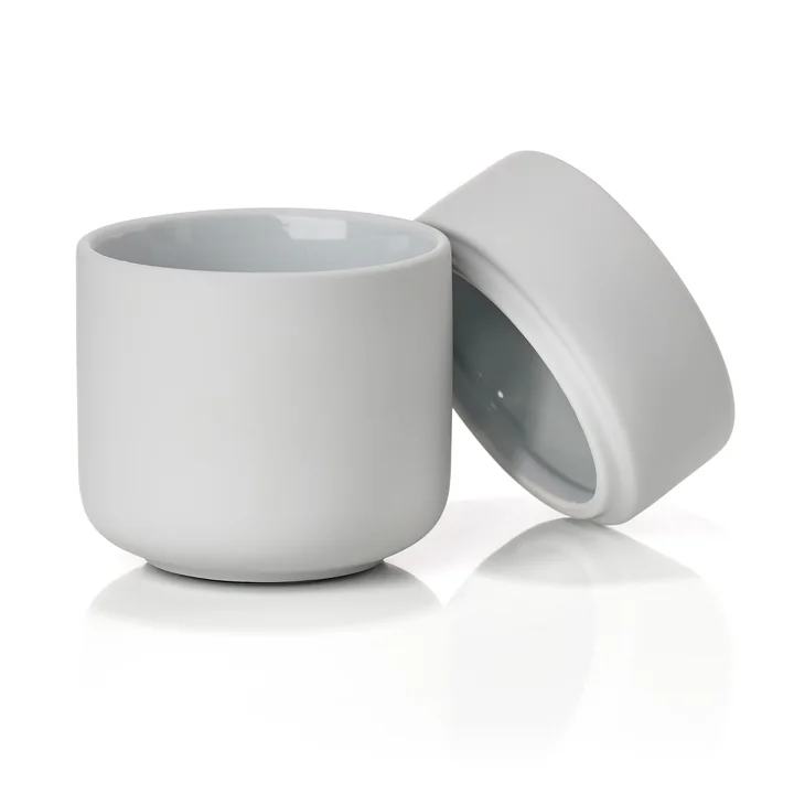 Ume Jar with lid from Zone Denmark in soft grey