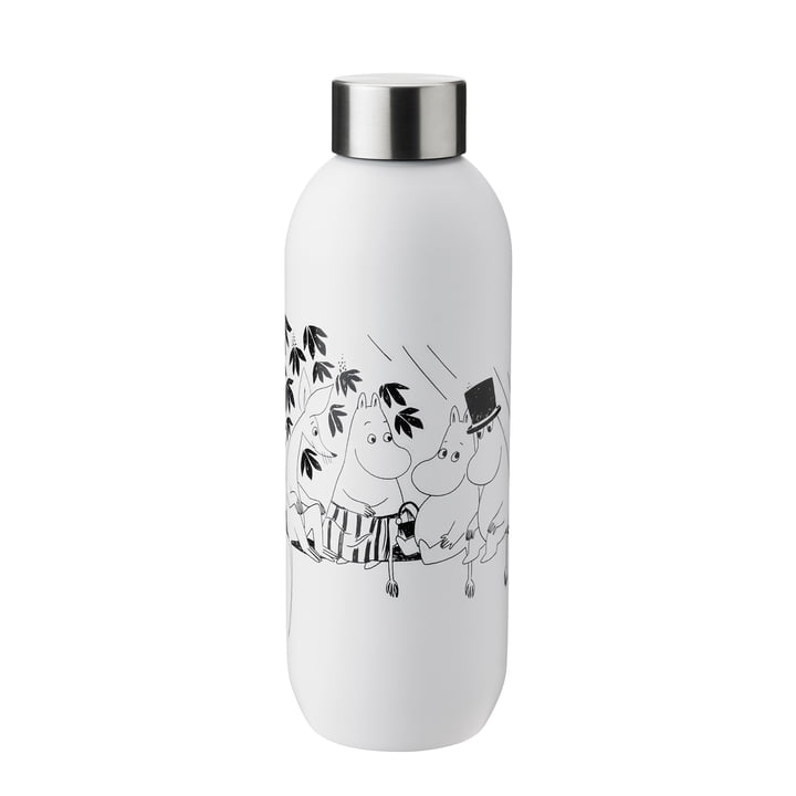 The Keep Cool Moomin drinking bottle 0,75 l from Stelton in soft white