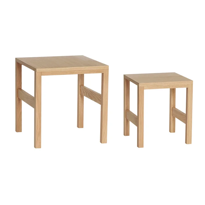 Side table set of 2, oak from Hübsch Interior