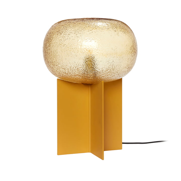 Glass table lamp from Hübsch Interior in amber