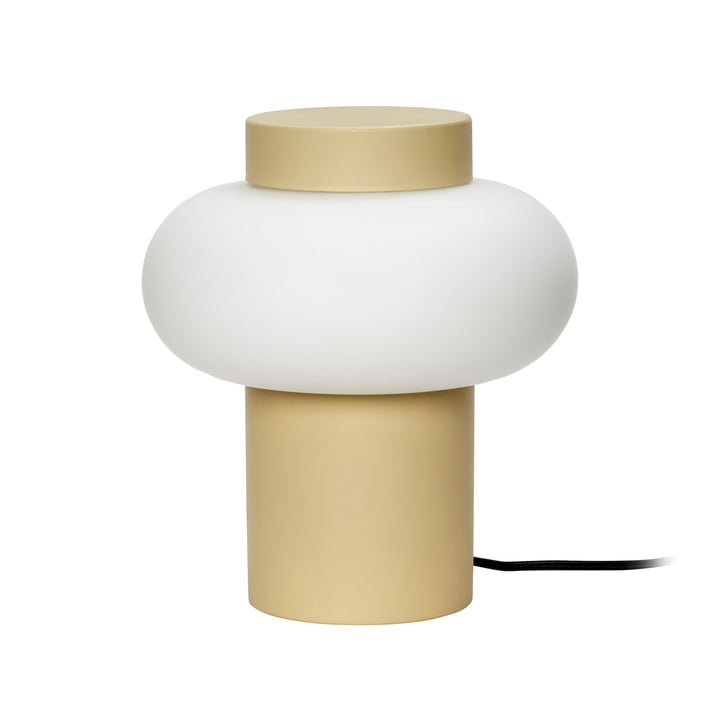 Opal glass table lamp from Hübsch Interior in yellow