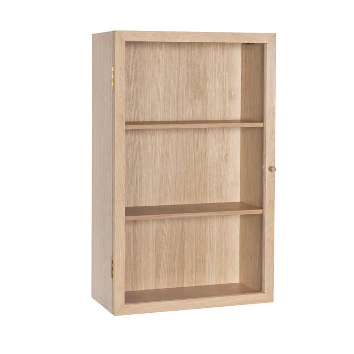 Wall cabinet with glass door, oak from Hübsch Interior