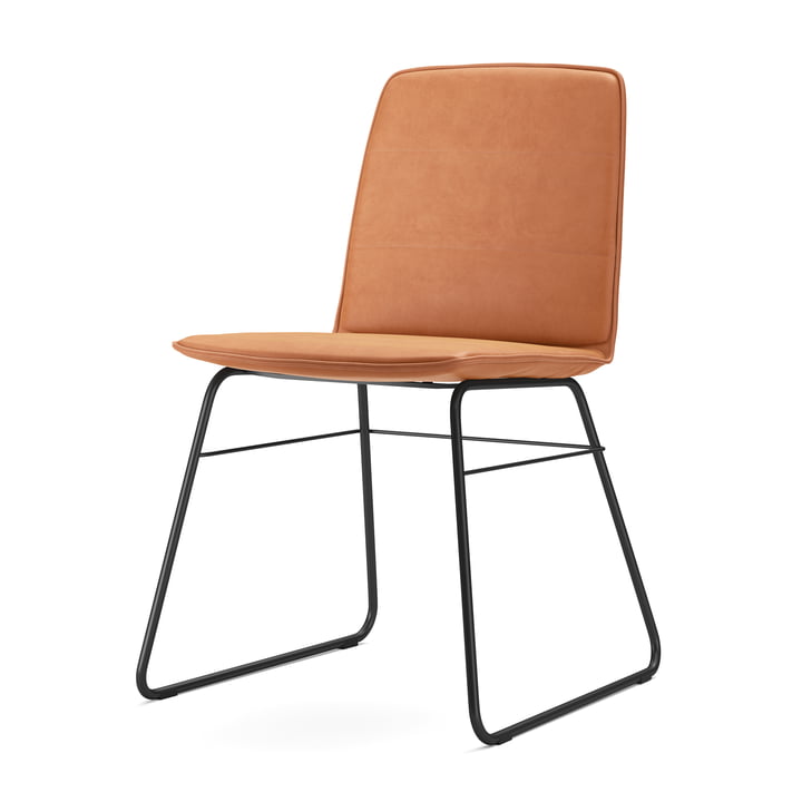118 Chair with cover by freistil in cognac (9224)