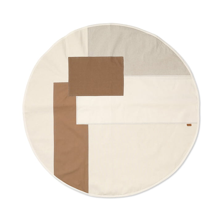 Tonal Christmas tree blanket by ferm Living in the colour natural