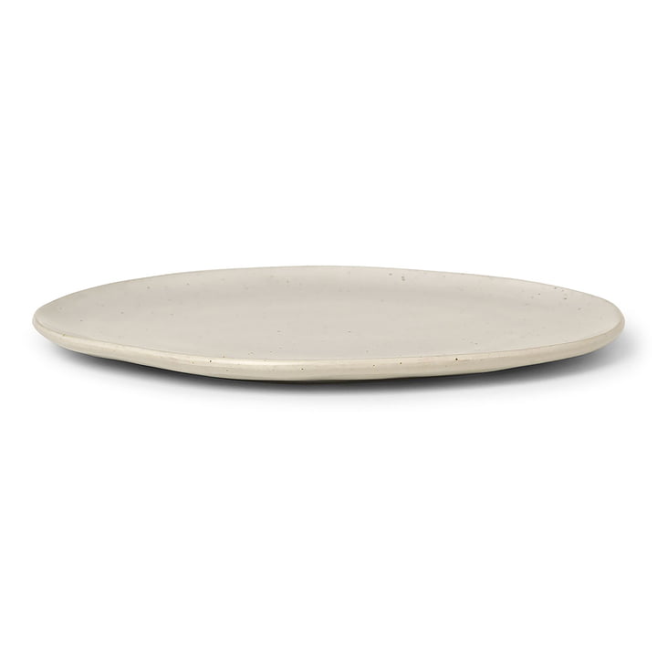 Flow Dinner plate by ferm Living in the color off-white