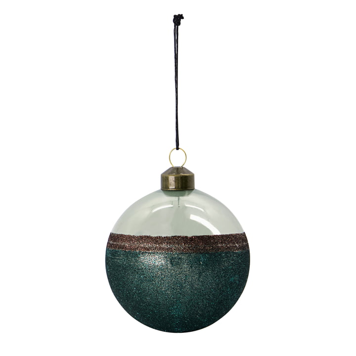 Stripe Christmas tree ball from House Doctor in color green