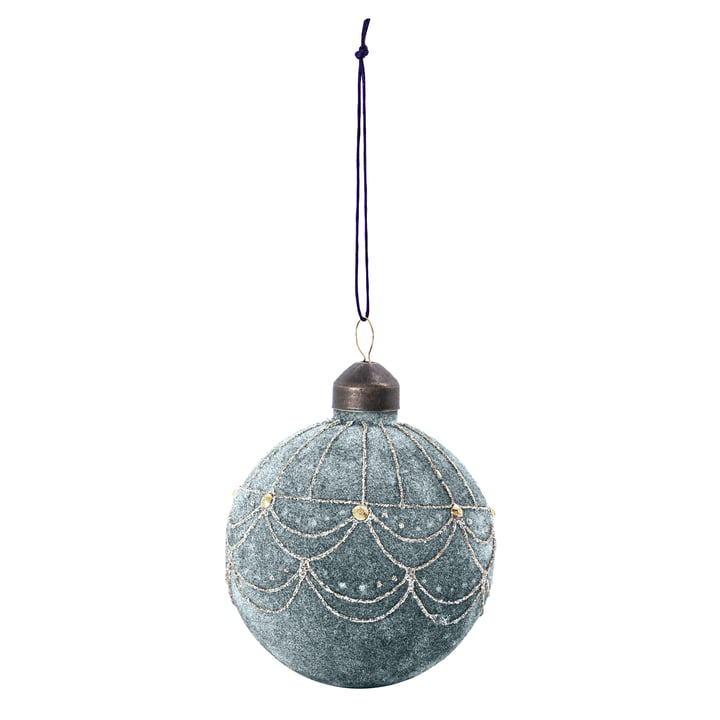 Velour Christmas tree ball from House Doctor in the color dusty green