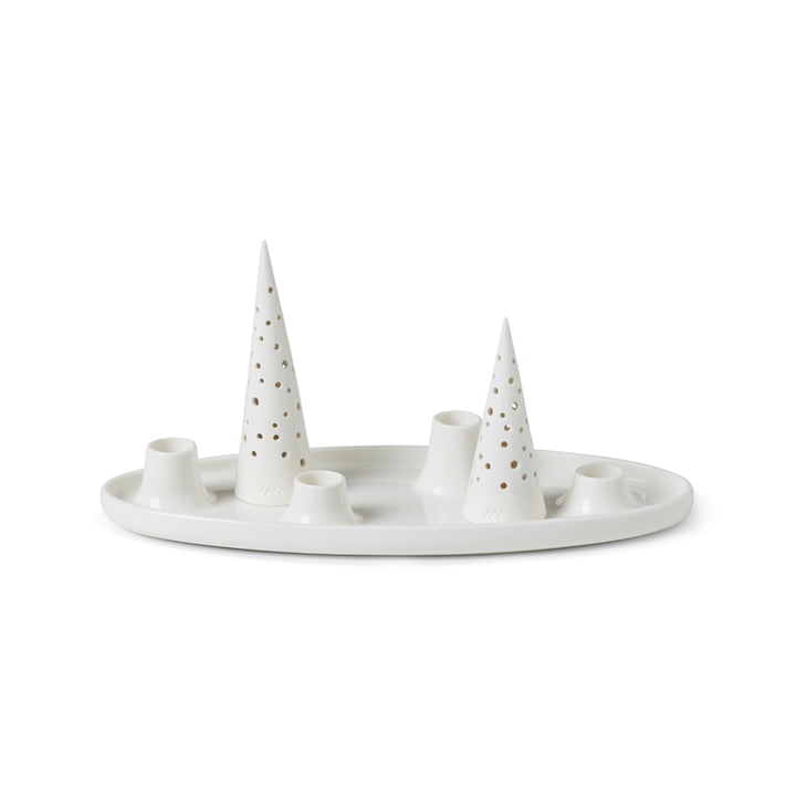 Nobili Advent candle holder by Kähler Design in the colour snow white
