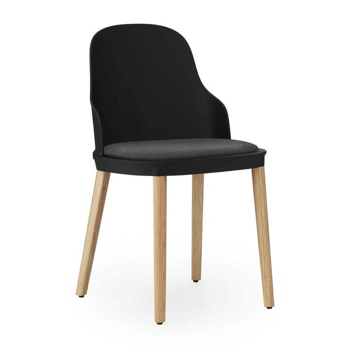 Allez chair oak upholstered from Normann Copenhagen in canvas / black
