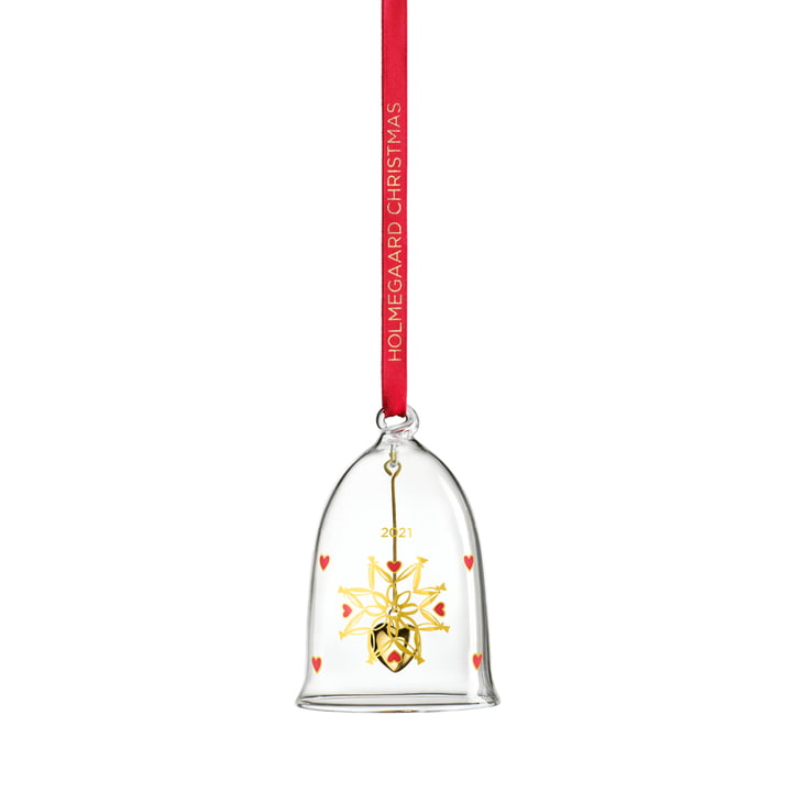 Christmas bell 2021 H 8 cm from Holmegaard in clear