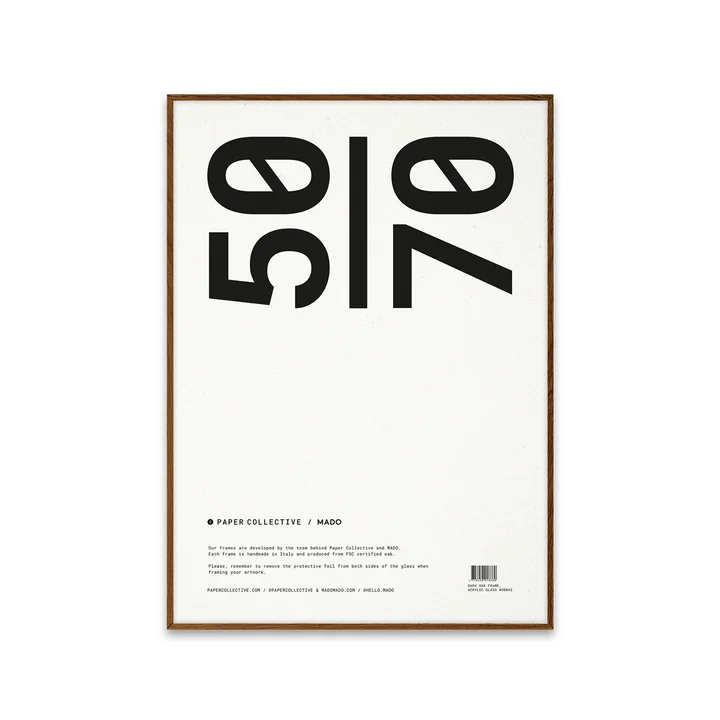 Picture frame 50 x 70 cm from Paper Collective in dark oak