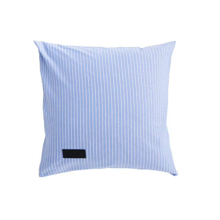 Wall Street Pillowcase, Oxford 80 x 80 cm, stripe light blue by Magniberg