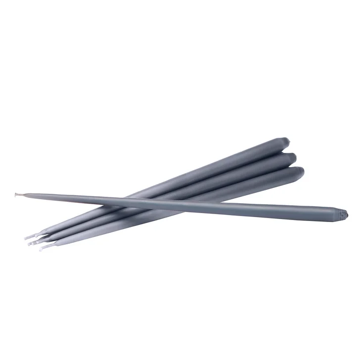 Candles by Ester & Erik (set of 6) from Stoff Nagel in dark gray