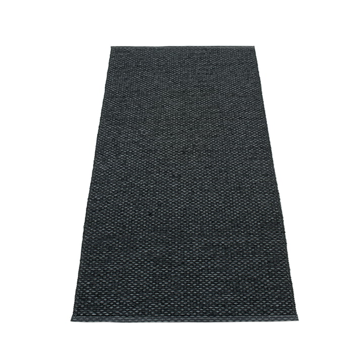 Svea Carpet, 70 x 160 cm from Pappelina in black metallic / black