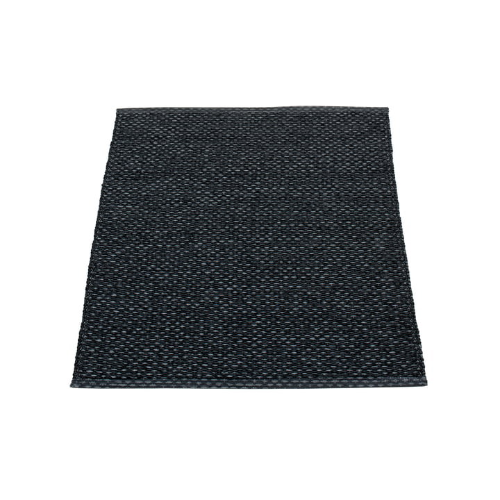 Svea Carpet, 70 x 90 cm from Pappelina in black metallic / black