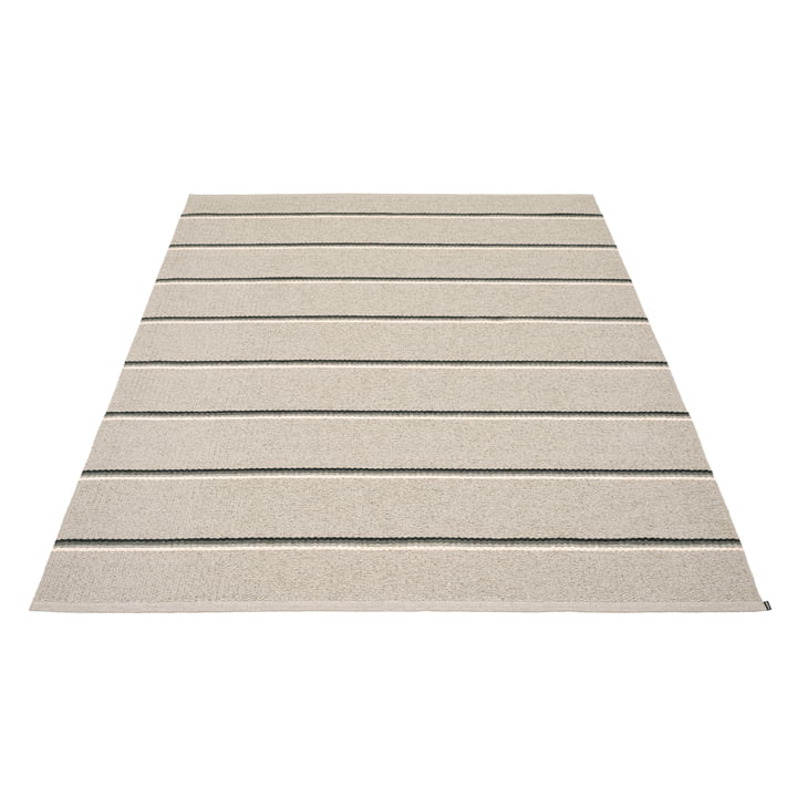 Olle Carpet, 180 x 260 cm by Pappelina in grey / linen