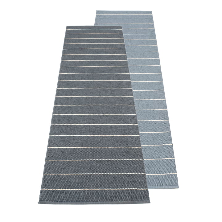 Carl Reversible rug, 70 x 270 cm from Pappelina in granit / storm