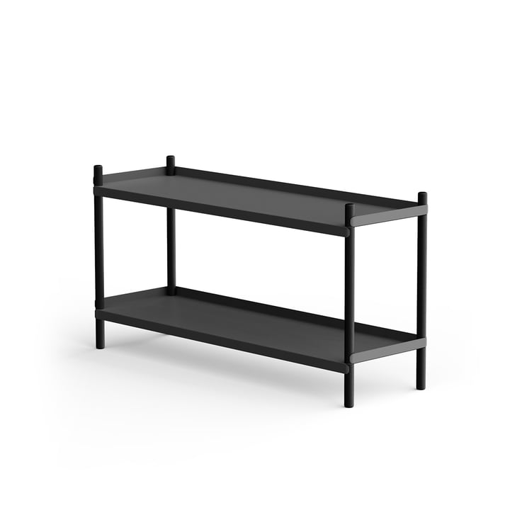 BOLT Shelf 53 x 100 cm 2 shelves from NINE in oak / black