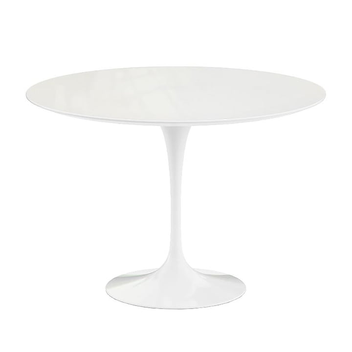Knoll - Saarinen Outdoor table, Ø 107 cm, white