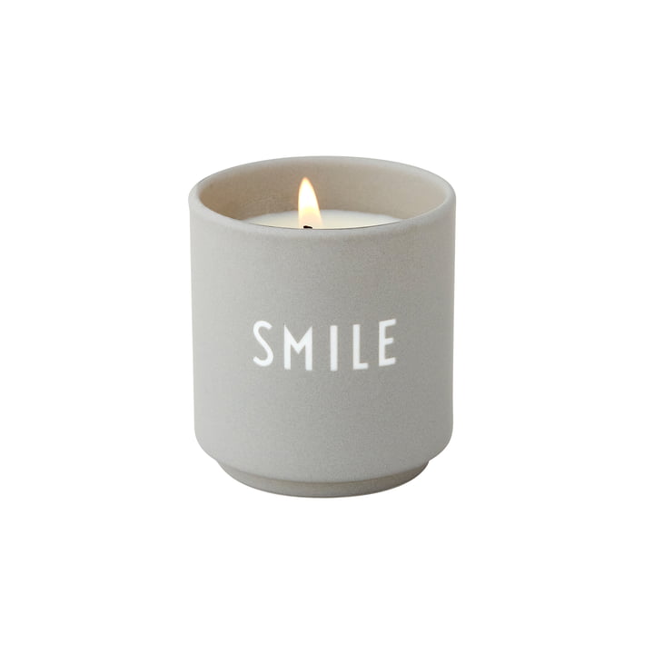 Scented candle small from Design Letters in Smile / cool gray