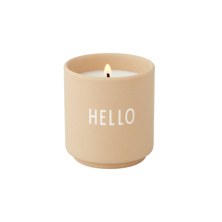 Scented candle small from Design Letters in Hello / beige