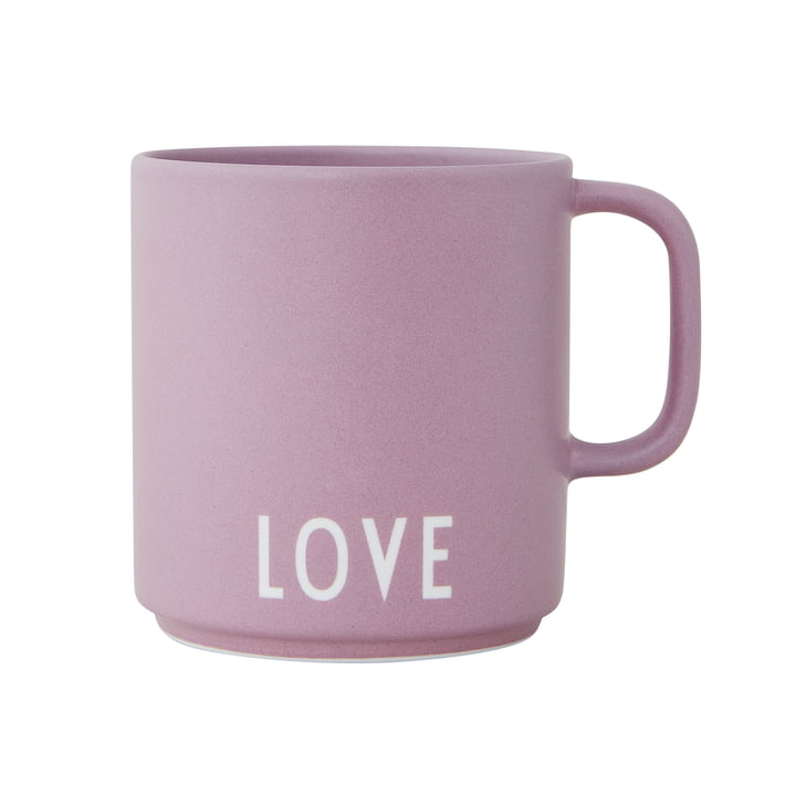 AJ Favourite Porcelain mug with handle from Design Letters in Love / lavender
