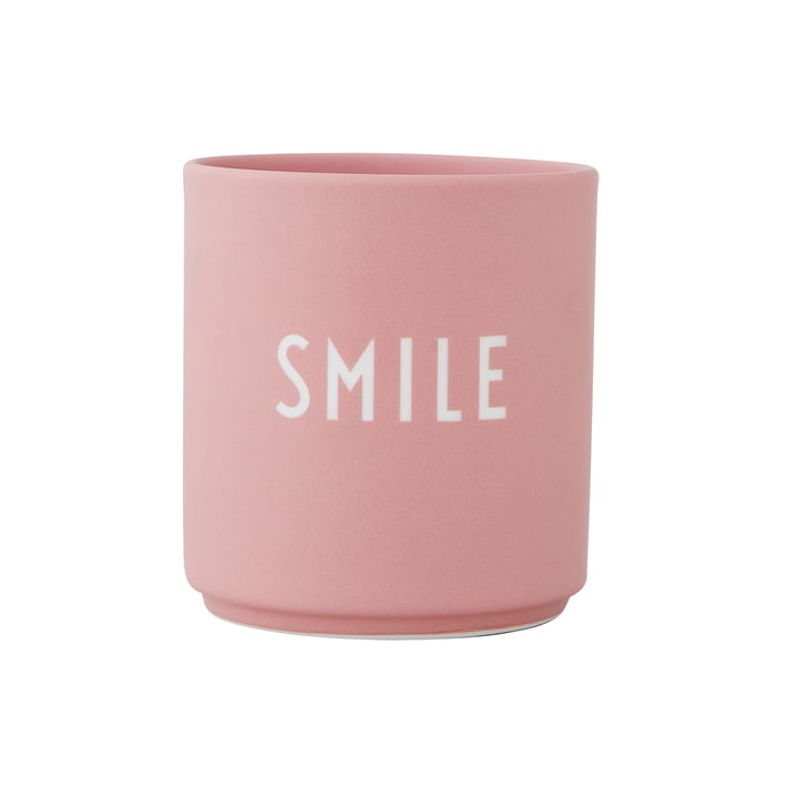 AJ Favourite Porcelain mug from Design Letters in Smile / old rose