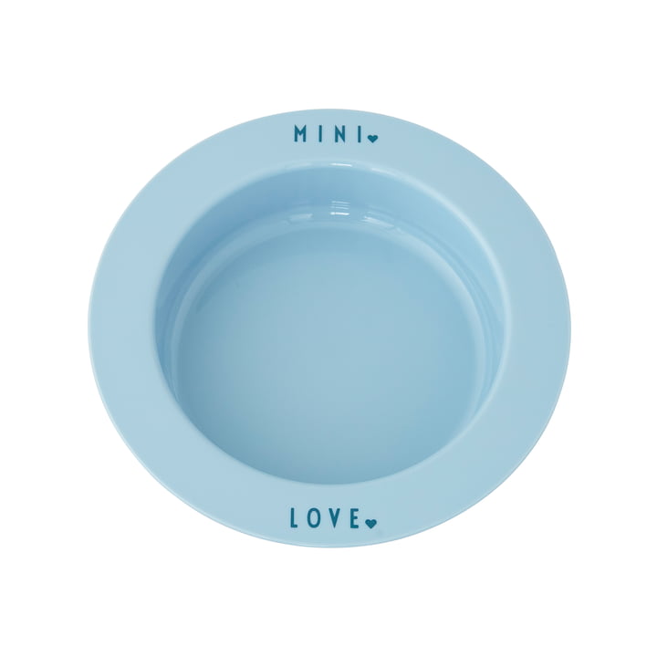 AJ Mini Favourite Tritan plate from Design Letters in Love / light blue