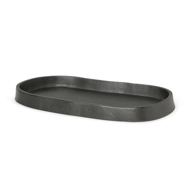 Yama Tray oval by ferm Living in the color black