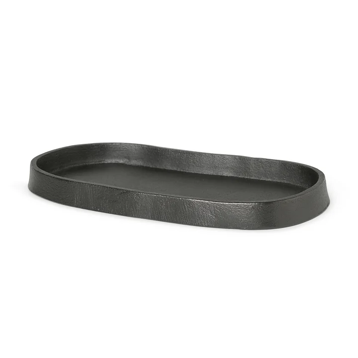 Yama Tray oval by Ferm Living in the color black