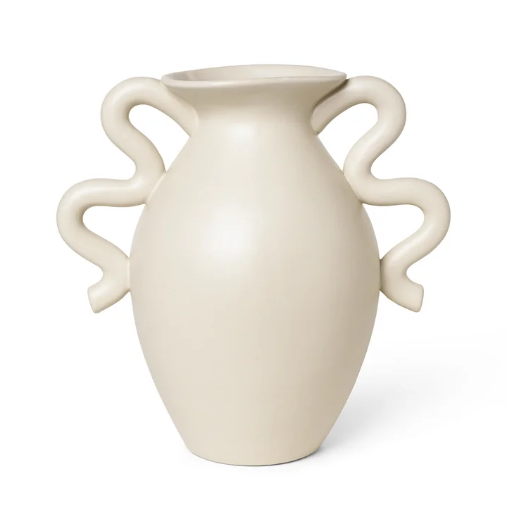 Verso flower vase in cream by Ferm Living