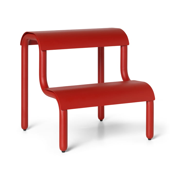 Up Step Multifunctional stool from ferm Living in the color poppy red