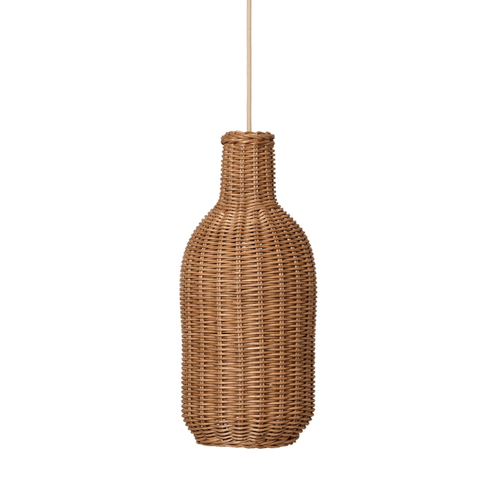 Rattan lampshade by ferm Living in the version Bottle nature