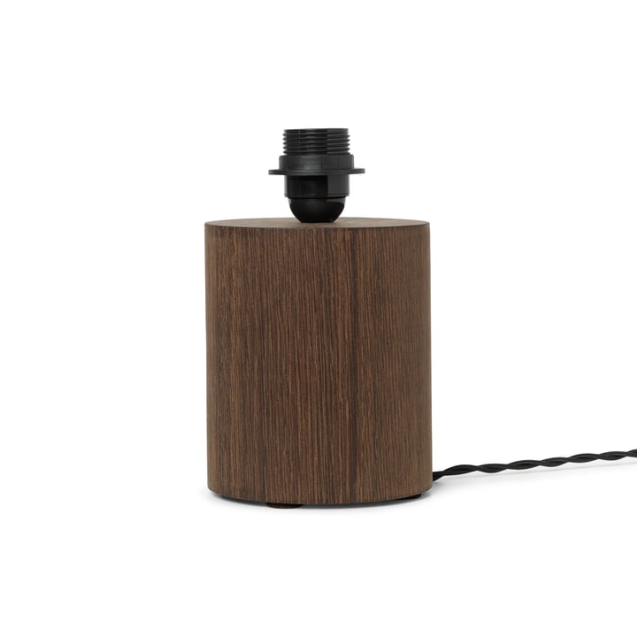 Post Table lamp base by ferm Living in the Solid, smoked oak finish
