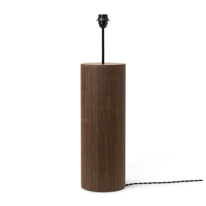 Post Floor lamp base by ferm Living in the finish Solid, smoked oak