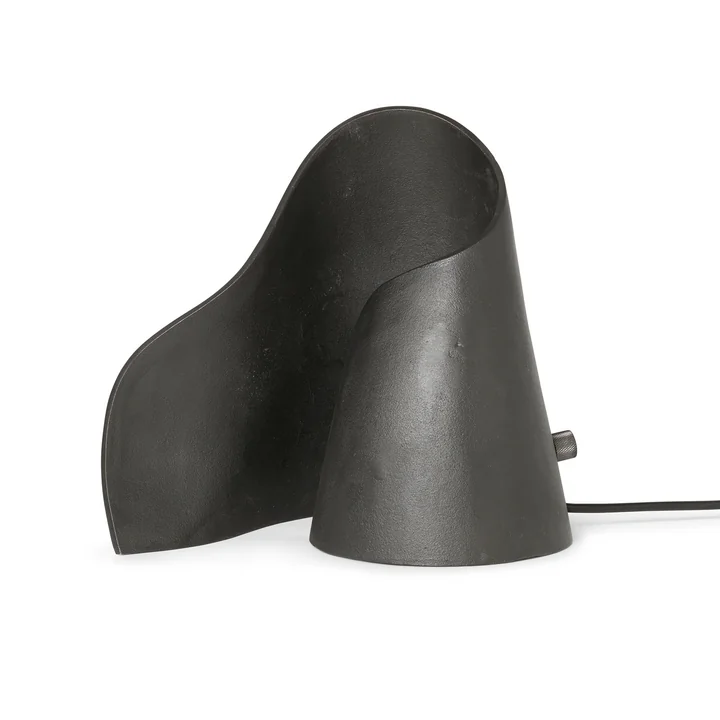Oyster Table lamp by Ferm Living in the colour black