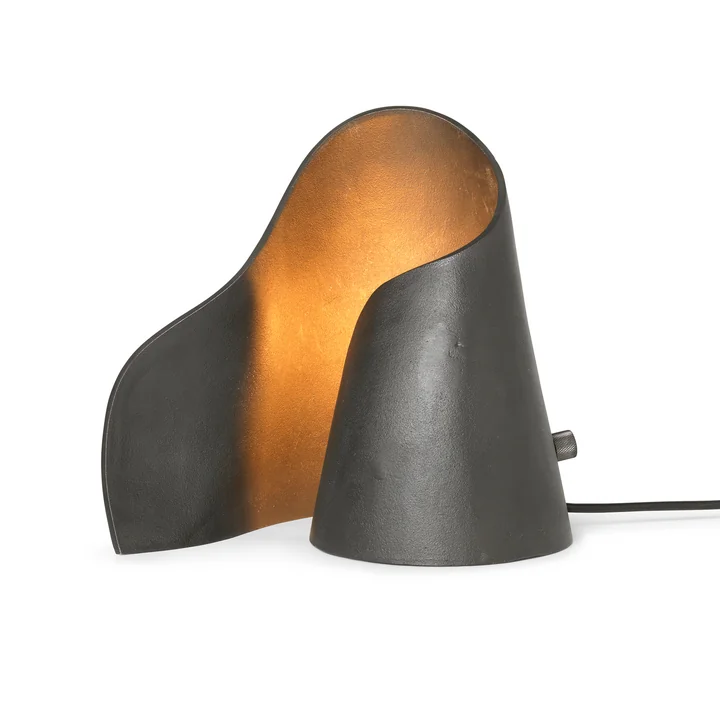 Oyster Table lamp by Ferm Living in the colour black