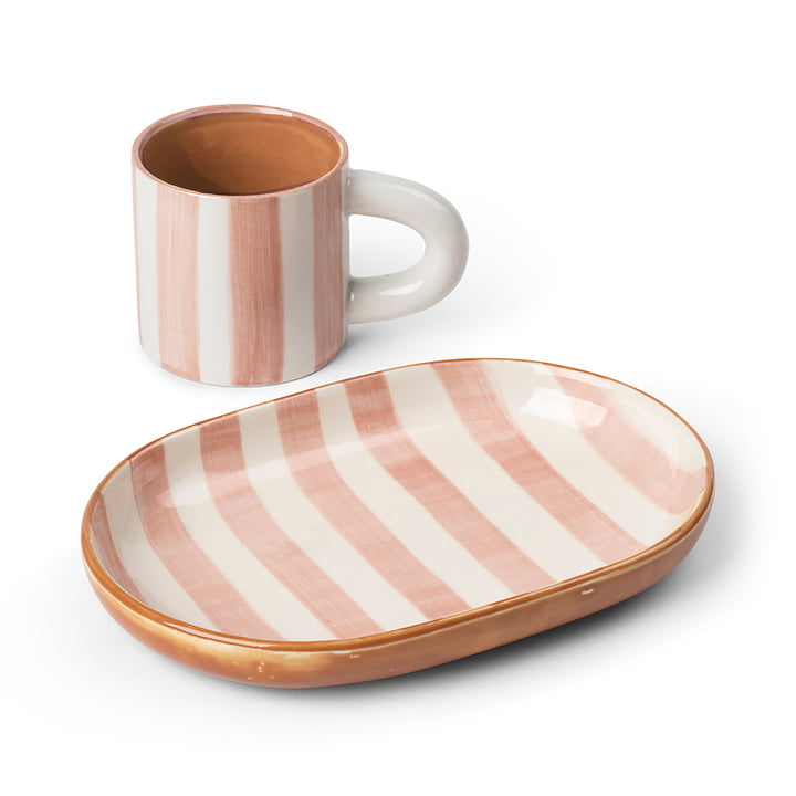 Milu Porcelain children's tableware by ferm Living in the color pink