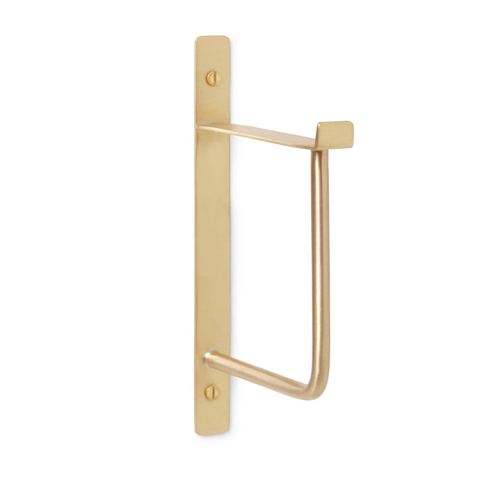 Clothes wall hook by ferm Living in the brass finish