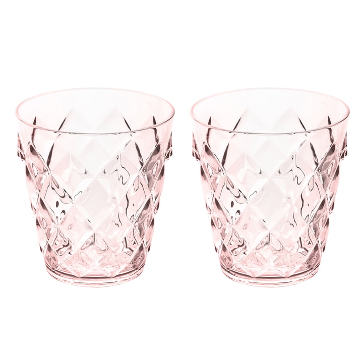 Crystal Glass 0.45 l from Koziol in the version transparent rose quartz