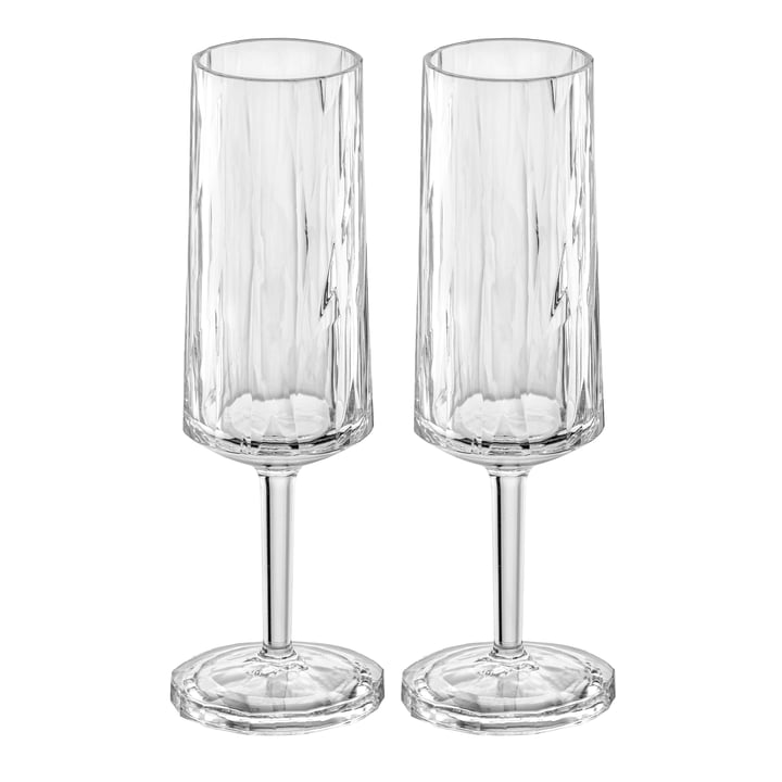 Club No. 14 champagne glass 0.1 l from Koziol in the version crystal clear
