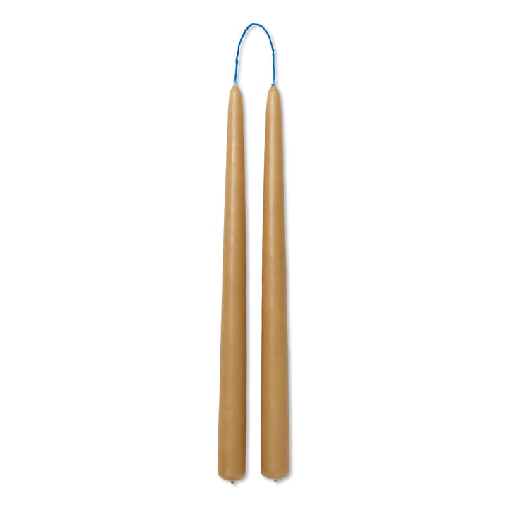 Dipped Stick candles by ferm Living in the colour light brown