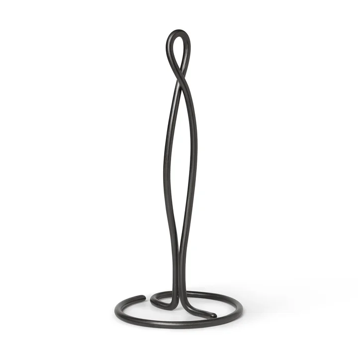 Curvature Kitchen roll holder by Ferm Living in the colour black