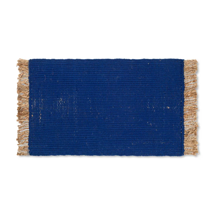 Block Doormat by Ferm Living in color blue