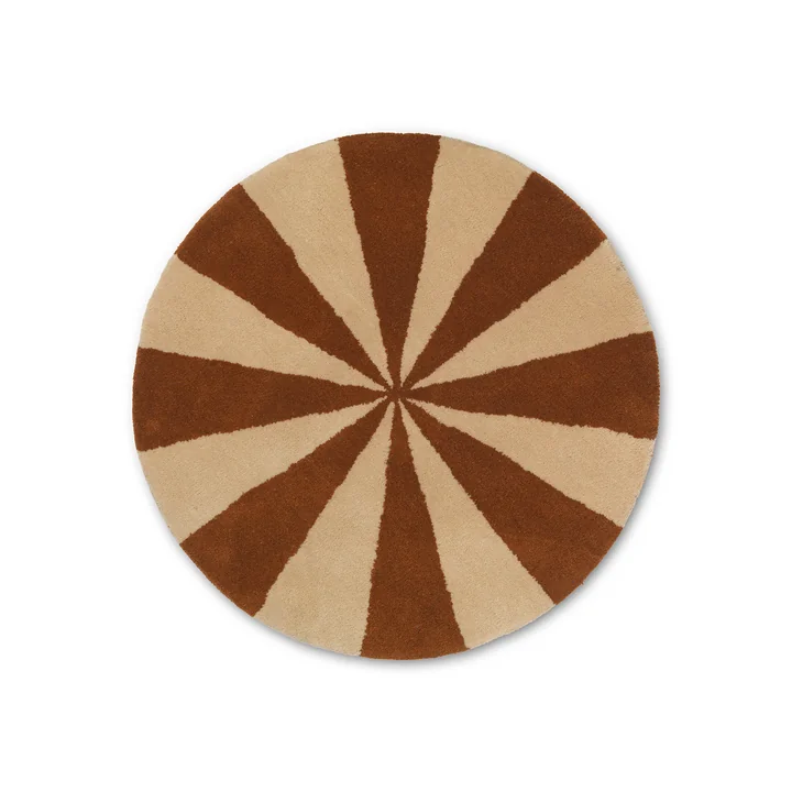 Arch Tufted carpet from Ferm Living in the design brick red / off-white