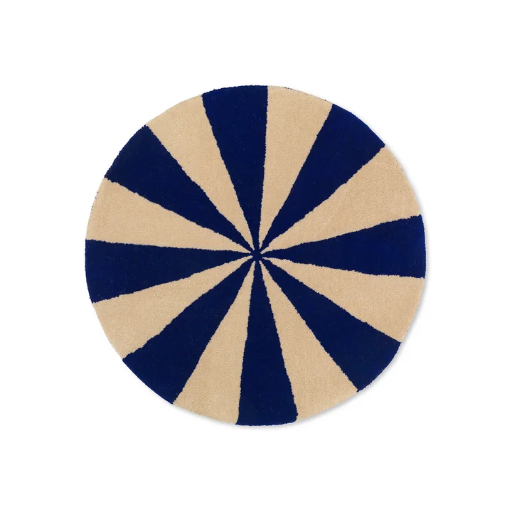 Arch Tufted rug from Ferm Living in the version blue / off-white