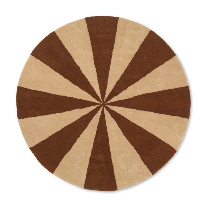 Arch Tufted carpet from Ferm Living in the design brick red / off-white